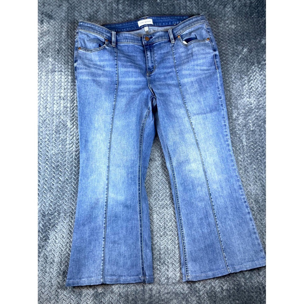 Lane Bryant Flare Jeans Womens 20 Blue Mid Rise Magic Waistband Signature Fit
